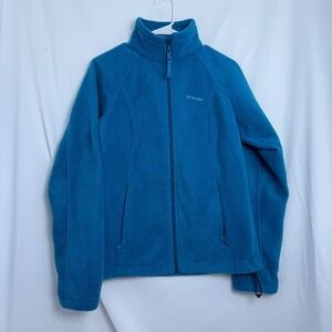 Columbia Fleece‎ Jacket Full Zip Lightweight Outdoor Activewear Blue Women's M